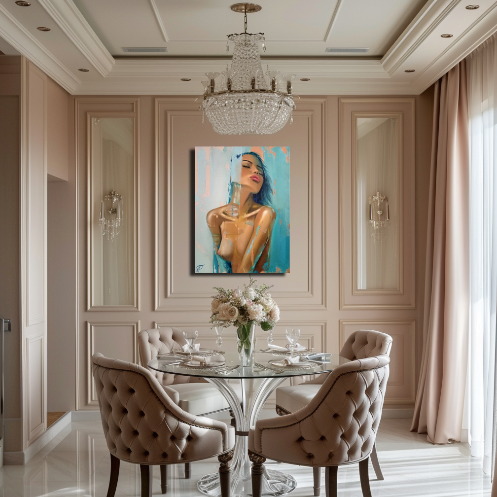 Collected from Light painting by Julianna Tulinova in modern interior #original #abstractpainting