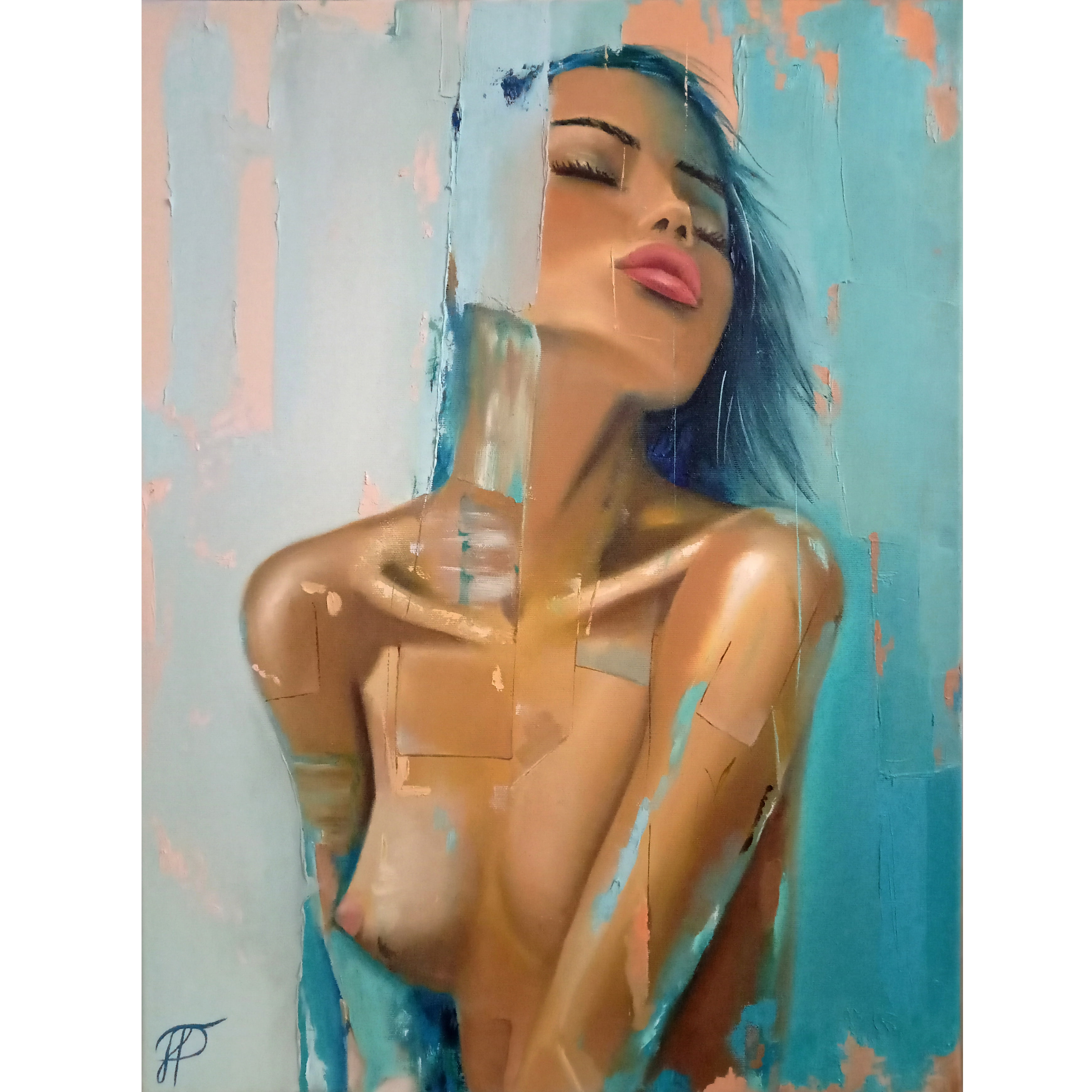 Collected from Light original painting by Julianna Tulinova #painting #marmaid