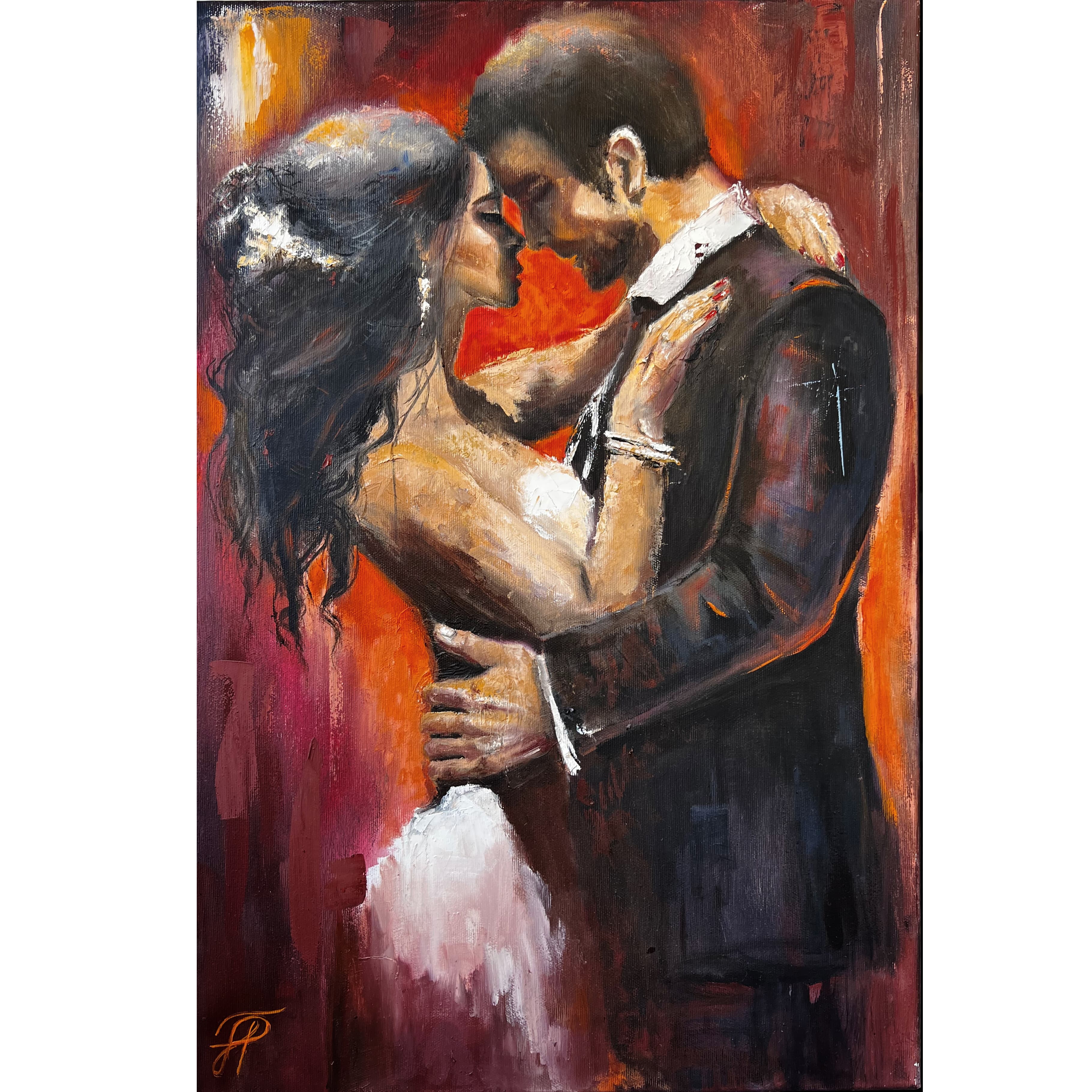 September Love original painting by Julianna Tulinova #art