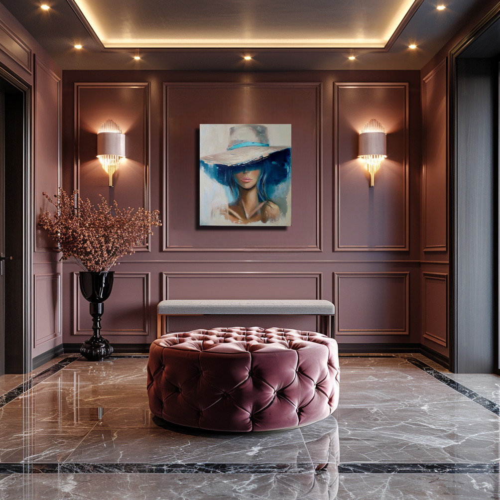 July's secret painting by Julianna Tulinova in modern interior #original #abstractpainting #juliannatulinova