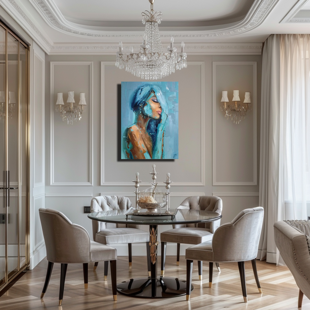 Passion painting by Julianna Tulinova in modern interior #original #abstractpainting