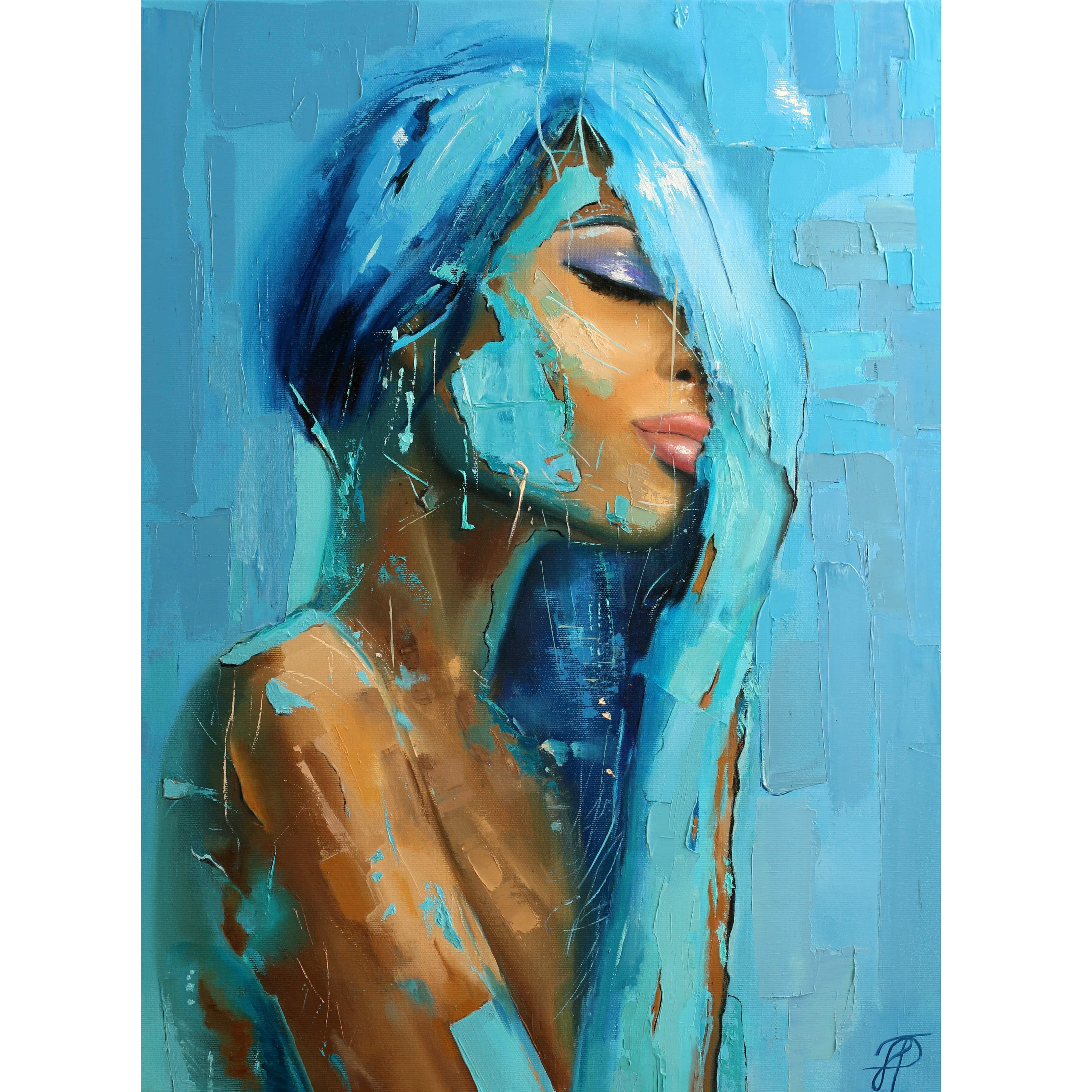 Passion original painting by Julianna Tulinova #painting #marmaid