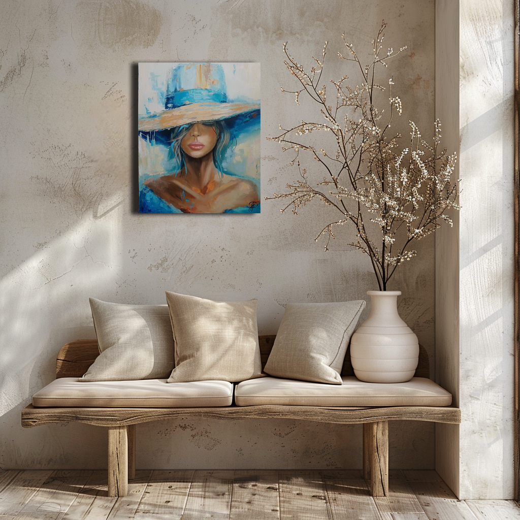 Where Dreams Begin painting by Julianna Tulinova in modern interior #original #abstractpainting