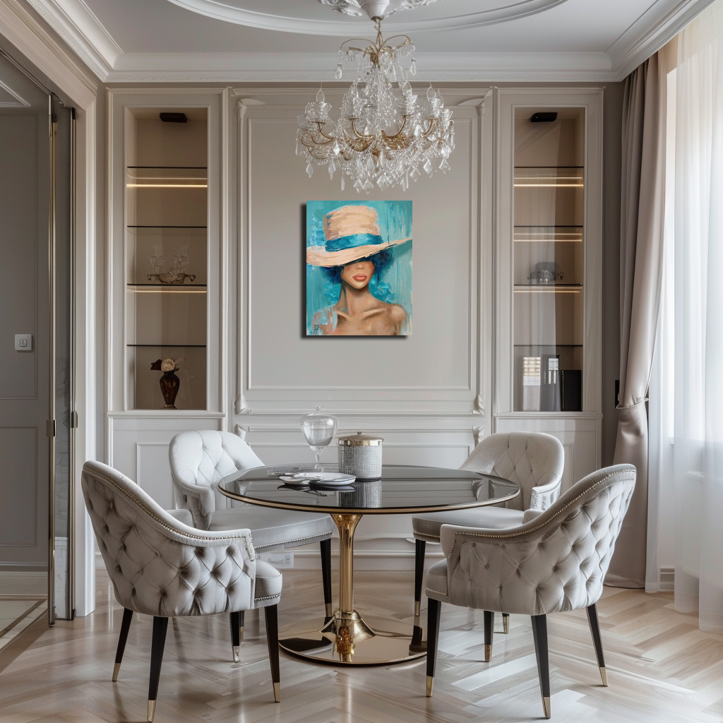 Taste of summer painting by Julianna Tulinova in modern interior #original #paintingoil