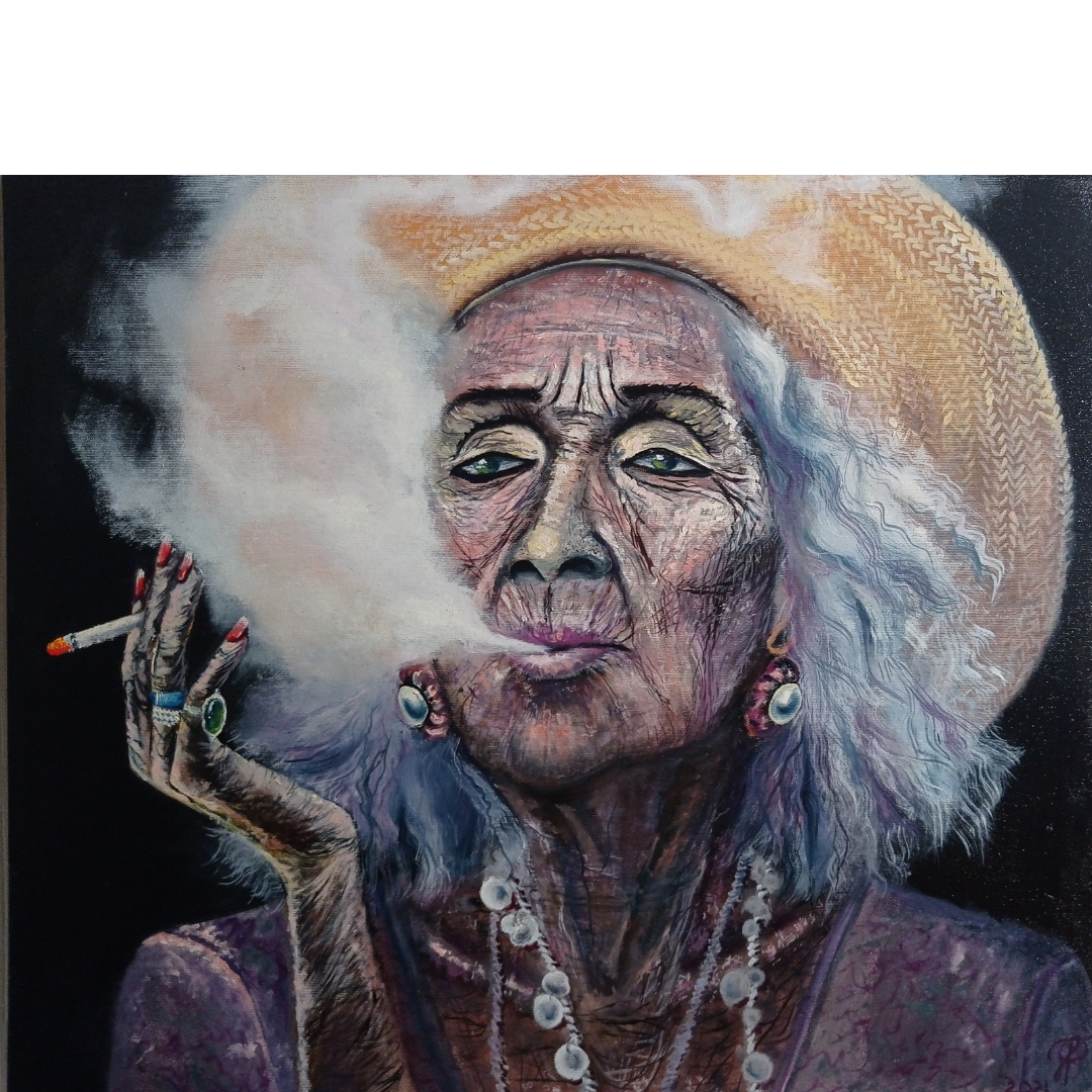 Life portrait original painting by Julianna Tulinova #artcollection