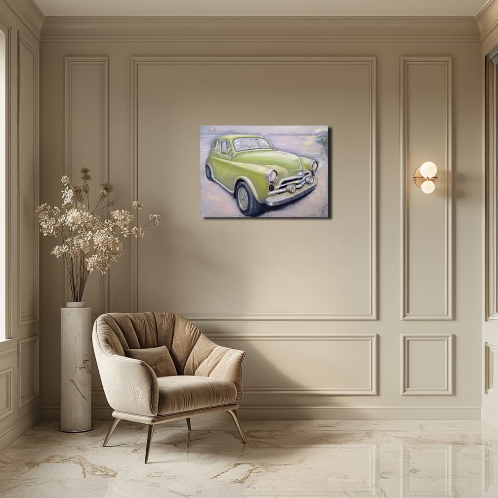Malecon Memories painting by Julianna Tulinova #maleconmemories #classiccars #cubanart