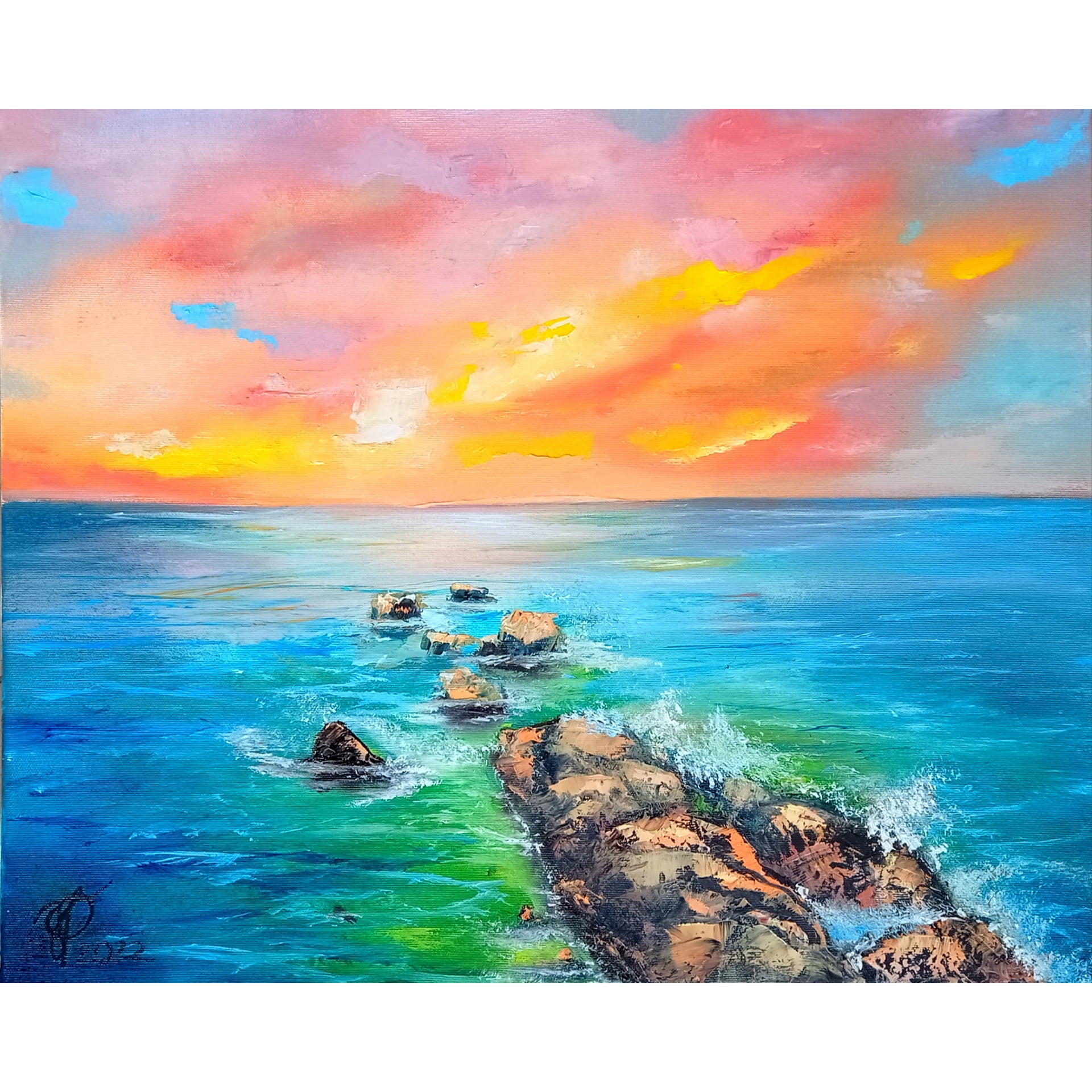 Sea magic original painting by Julianna Tulinova #artcollection