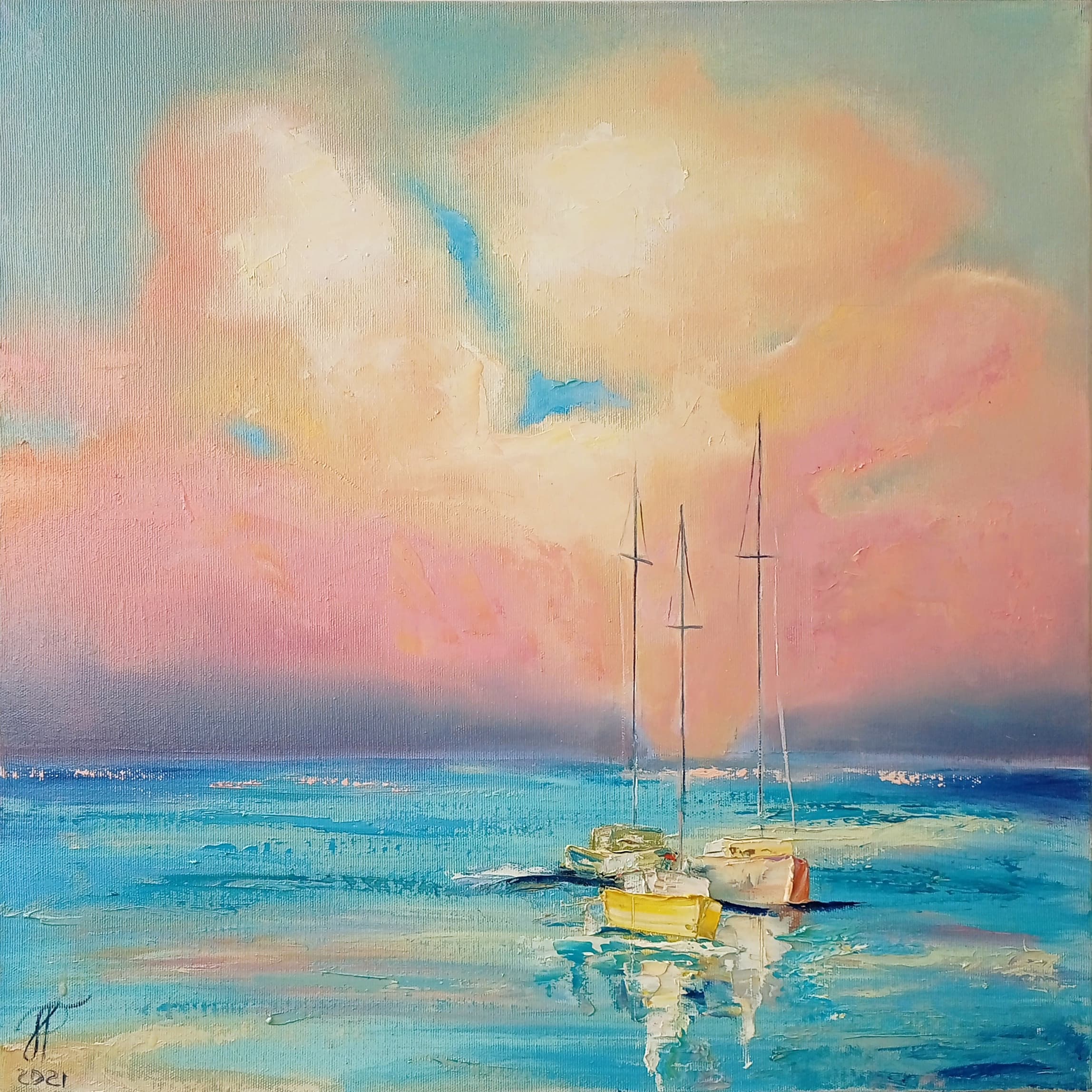 Magic star original painting by Julianna Tulinova #artcollection