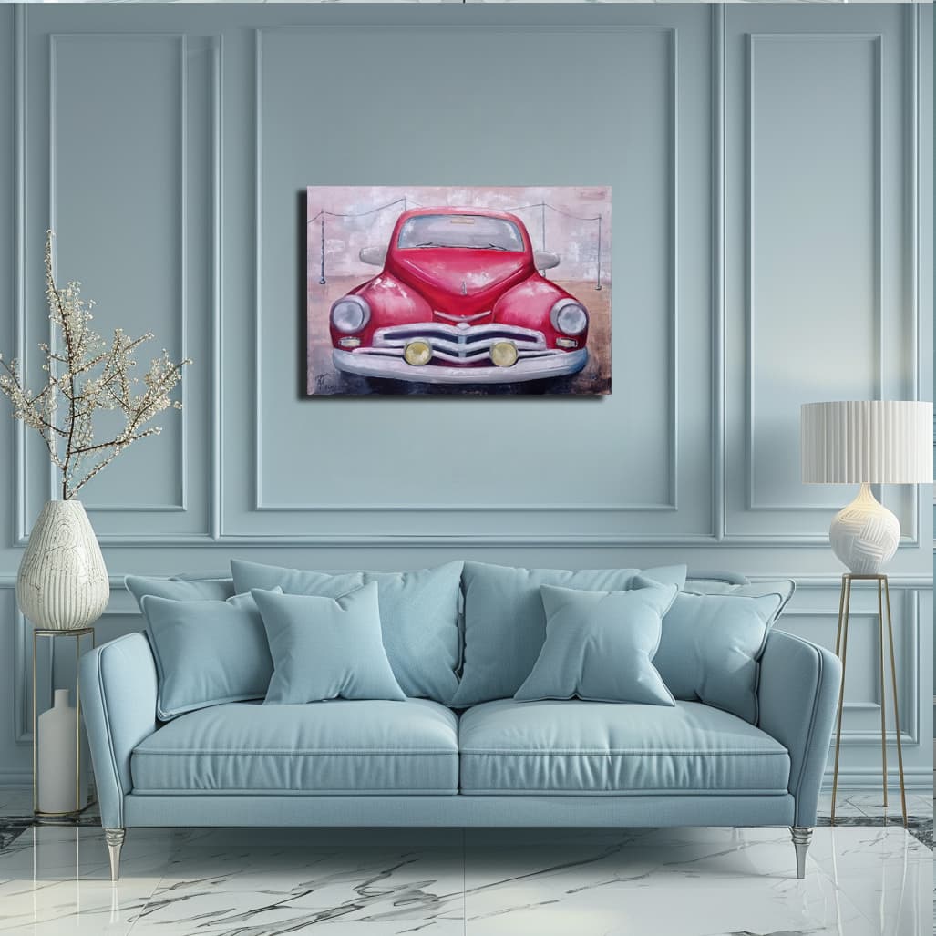 Face of an era painting by Julianna Tulinova in dramatic interior #originalart #portrait