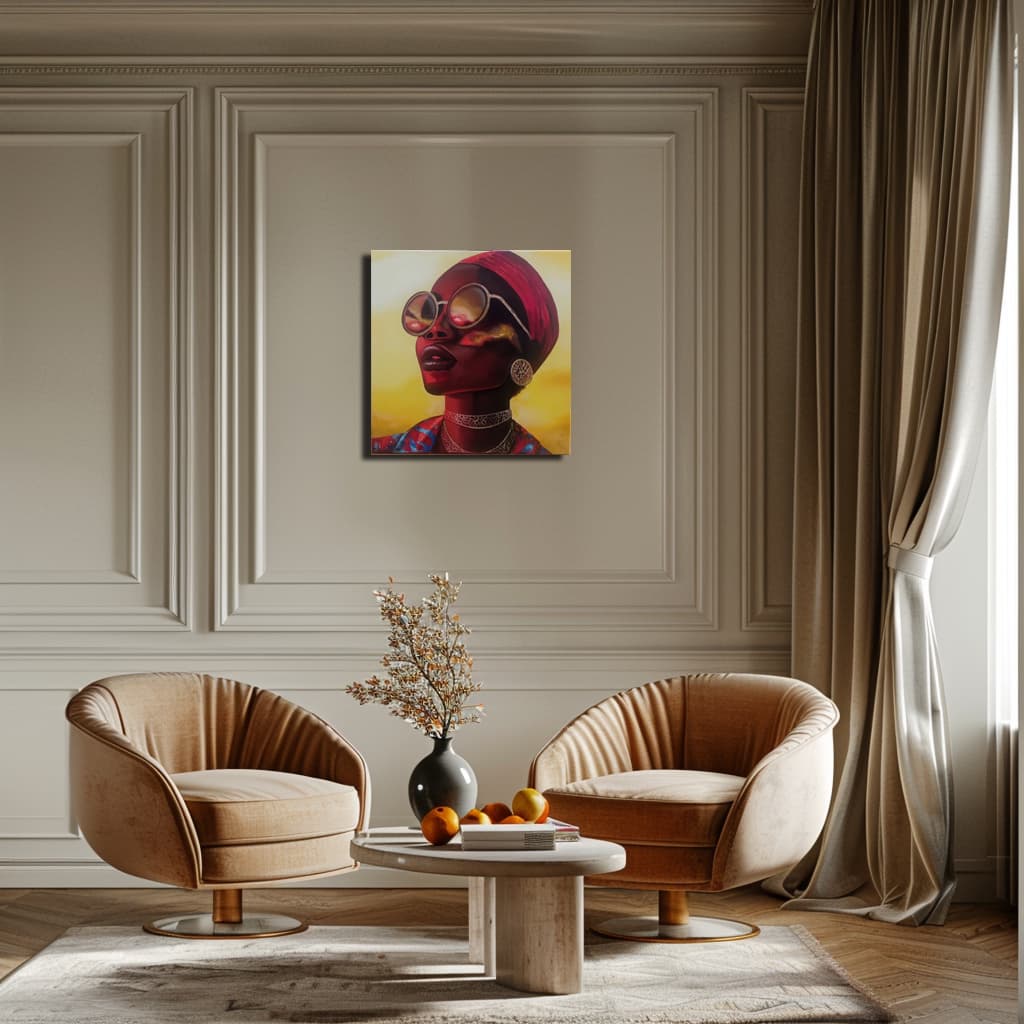 Savanna painting by Julianna Tulinova #savanna #africanstyle #ethnicportrait