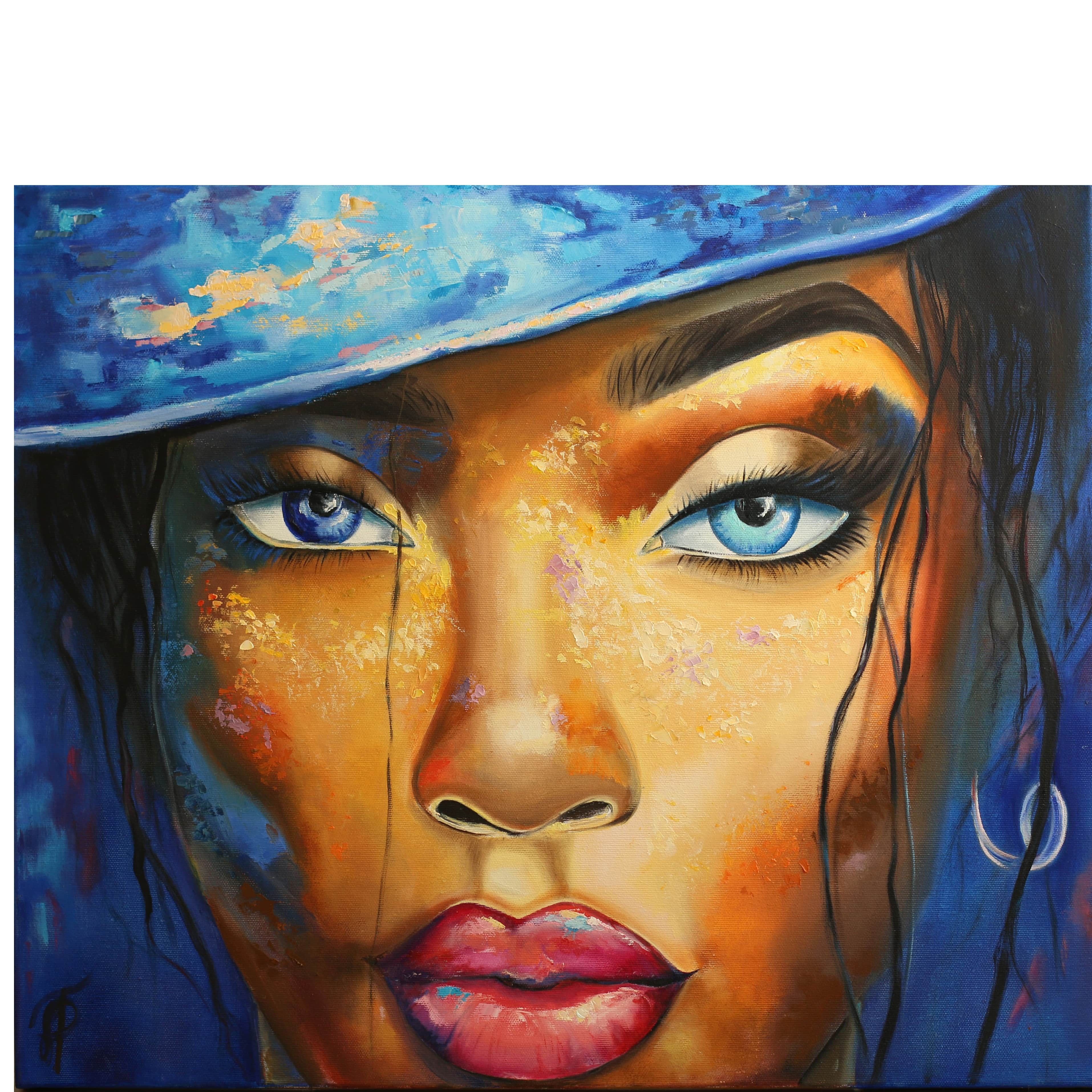 Sapphire mystery original painting by Julianna Tulinova #artcollection